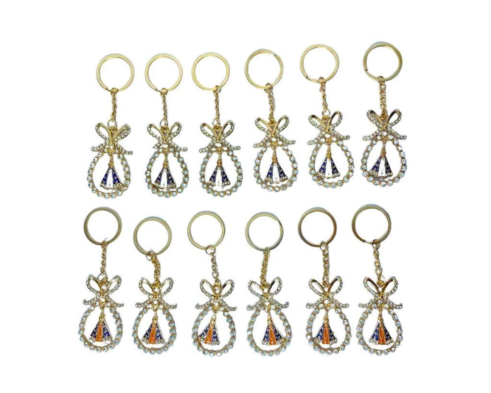 GOLDEN O. LADY OF APPARITIONS KEYCHAIN- Set of 12