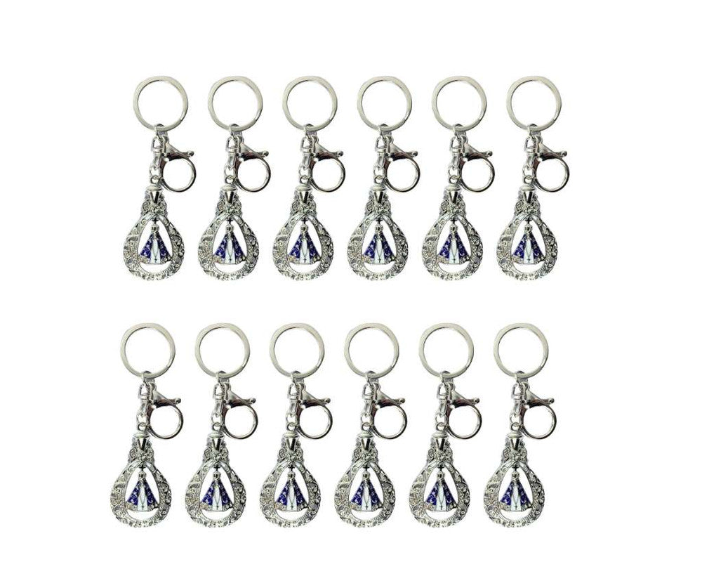 SILVER KEYCHAIN O. LADY APPARITIONS  BOTTLE- Set of 12