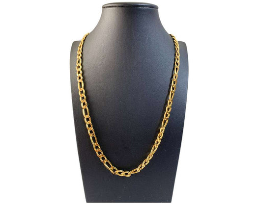 GOLDEN STAINLESS STEEL CHAIN  FÍGARO 1.6 MM / 70 CM – 12