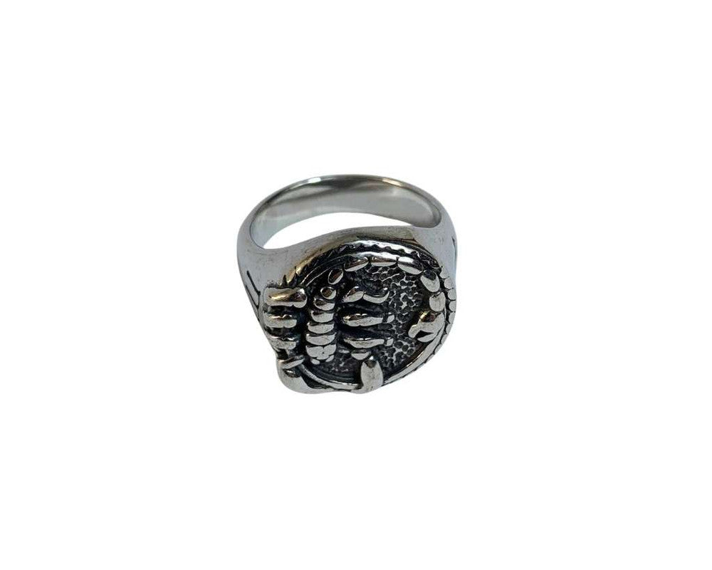 SILVER STAINLESS STEEL RING SIGN OF SCORPION- Set of 12