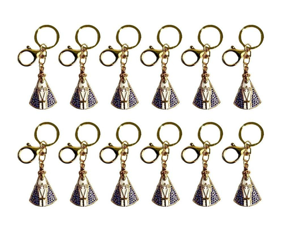 GOLDEN KEYCHAIN O.LADY APPARITIONS  – Set of 12