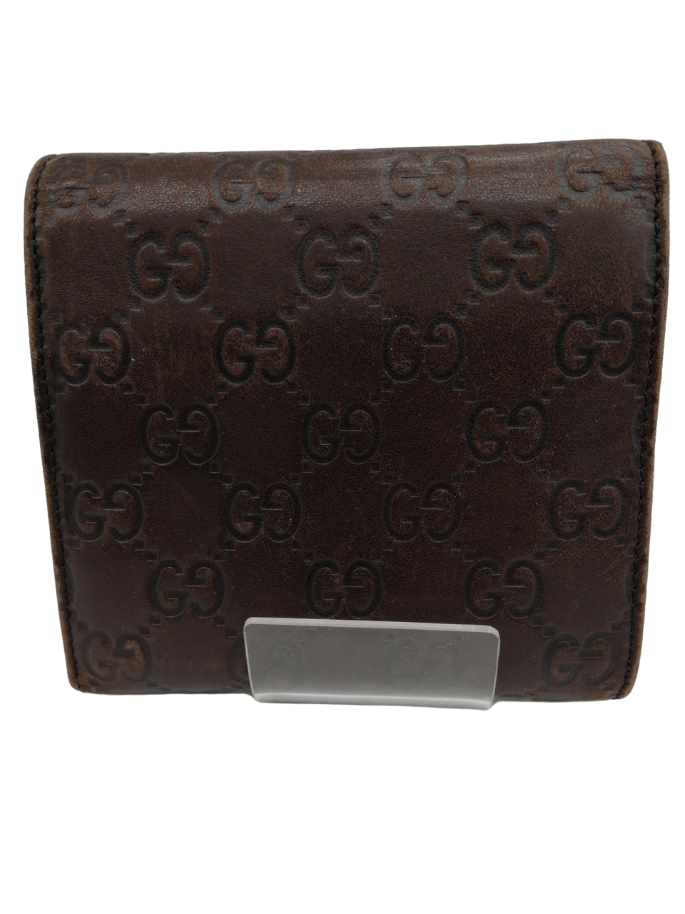 Gucci Brown Monogram Embossed Wallet!