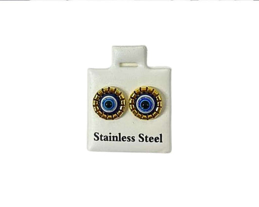 SET GOLDEN STAINLESS STEEL EARRINGS VARIOUS SHAPES- Set of 36