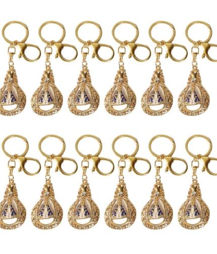 GOLDEN KEYCHAIN BOTTLE  O. LADY APPARITIONS-Set of 12