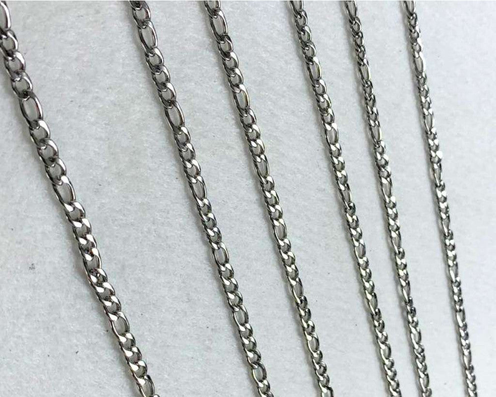 STAINLESS STEEL  SILVER FÍGARO 1.2 MM / 60 CM – Set of 12