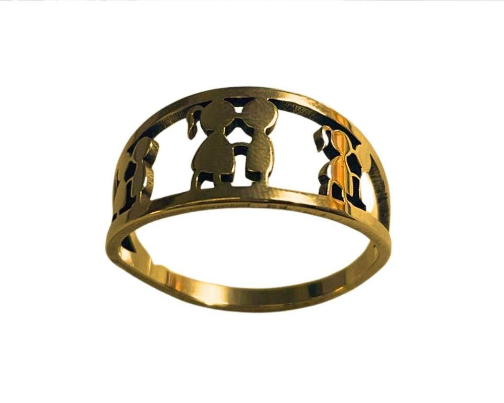 GOLDEN STAINLESS STEEL COUPLE RING – Set of 36
