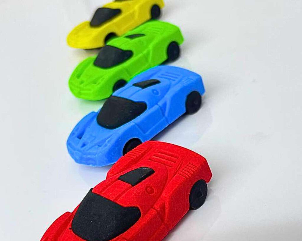 COLORED CAR  ERASER-Set of 36