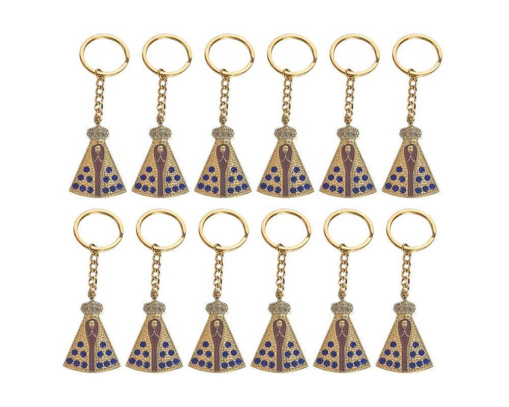 GOLDEN KEYCHAIN OUR LADY OF APPARITIONS -Set of 12