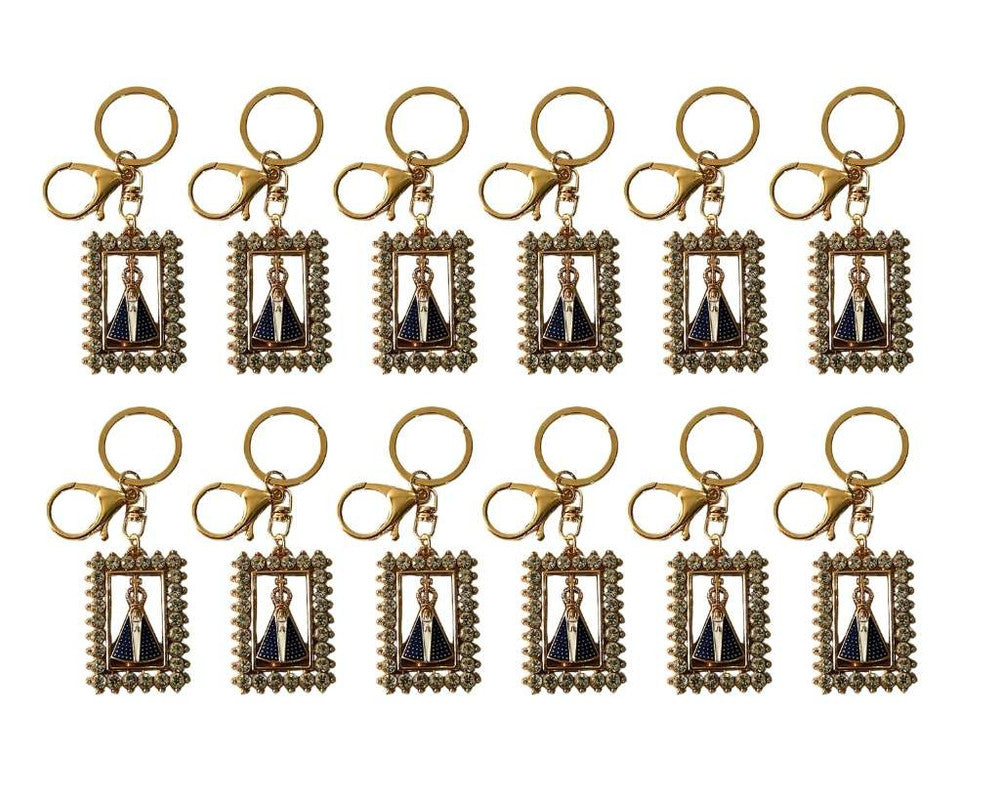 GOLDEN KEYCHAIN SQUARE O. LADY APPARITIONS –Set of  12