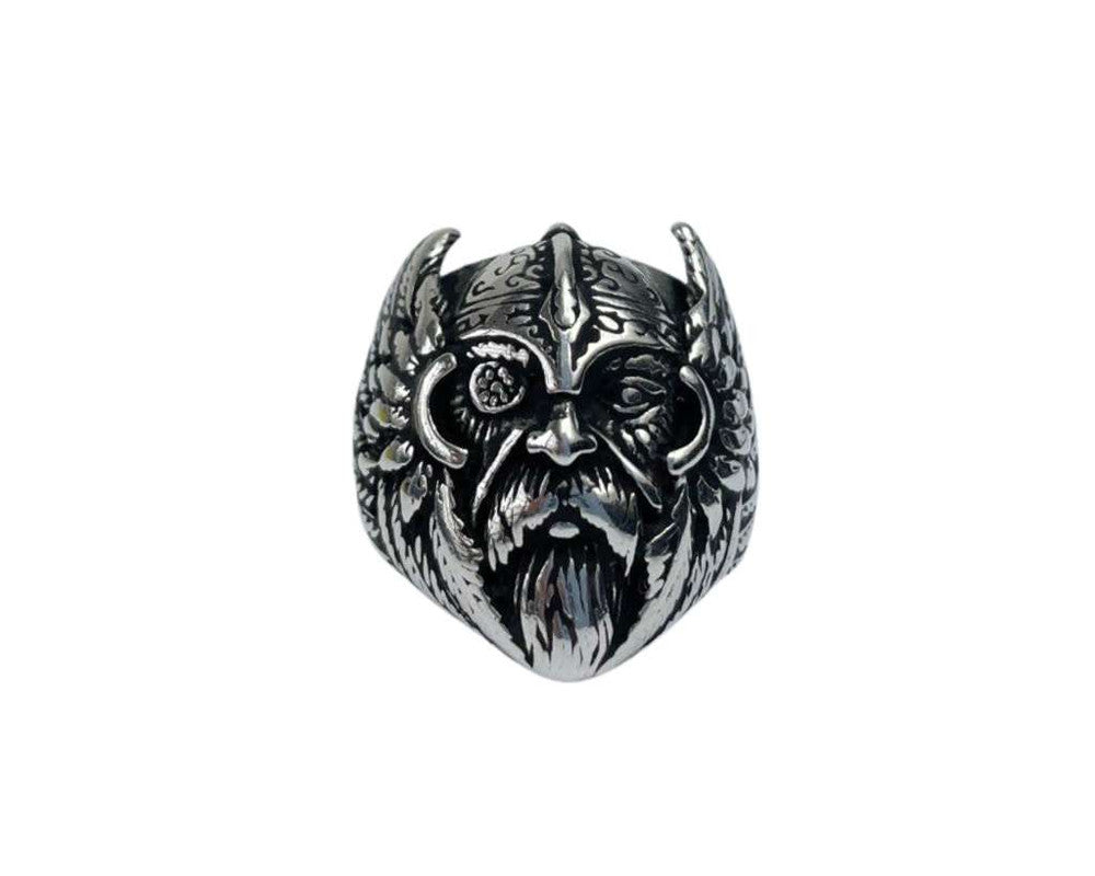 VIKING SILVER COLOR STAINLESS STEEL RING - Set of 12