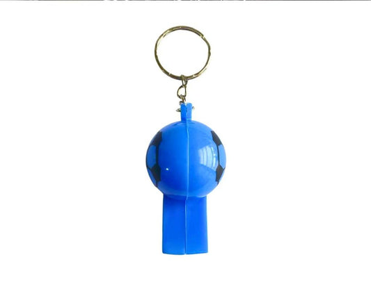 COLORFUL KEYCHAIN SOCCER BALL WHISTLE  – Set of 12