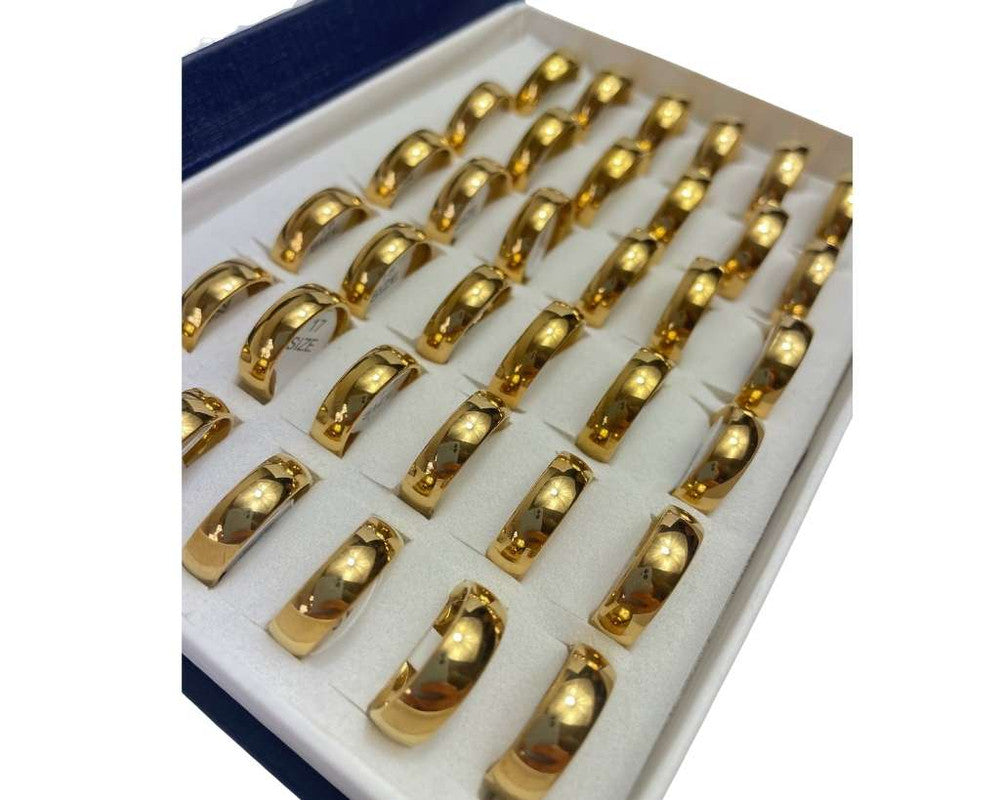 Gold Rings Stainless Steel with 36 in the pack!