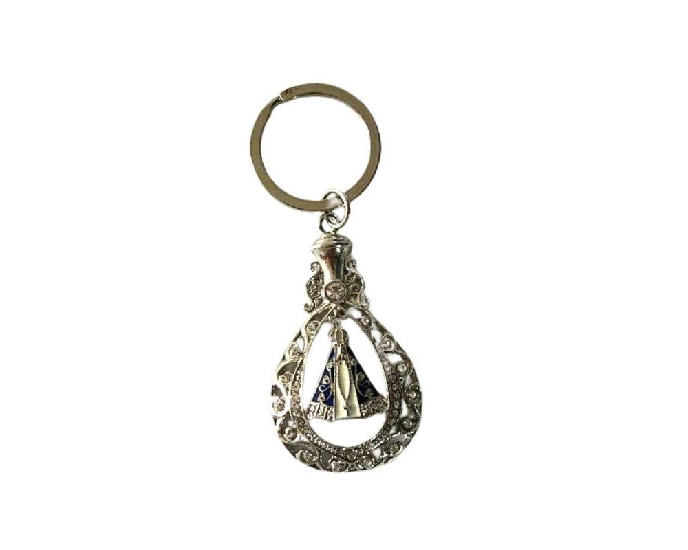 SILVER KEYCHAIN BOTTLE O. LADY APPARITIONS – Set of  12