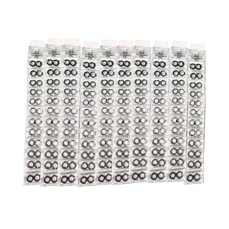 SILVER SMALL CLIP HOOP EARRINGS   – 120 PAIRS