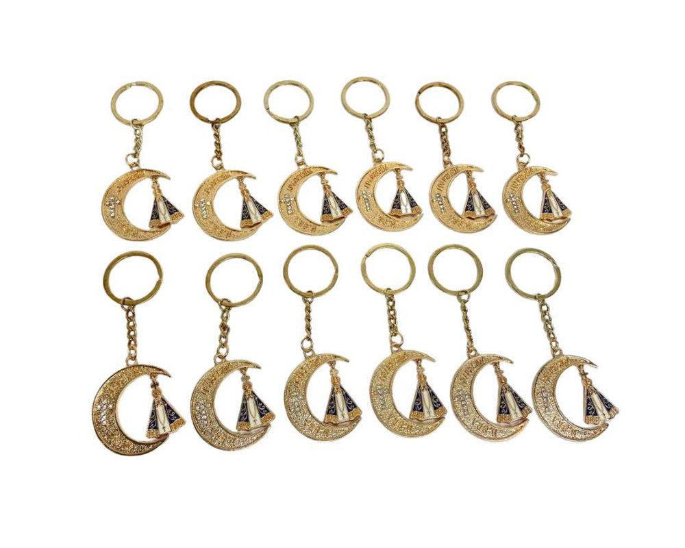 GOLDEN KEYCHAIN OUR LADY APPARITIONS-Set of 12