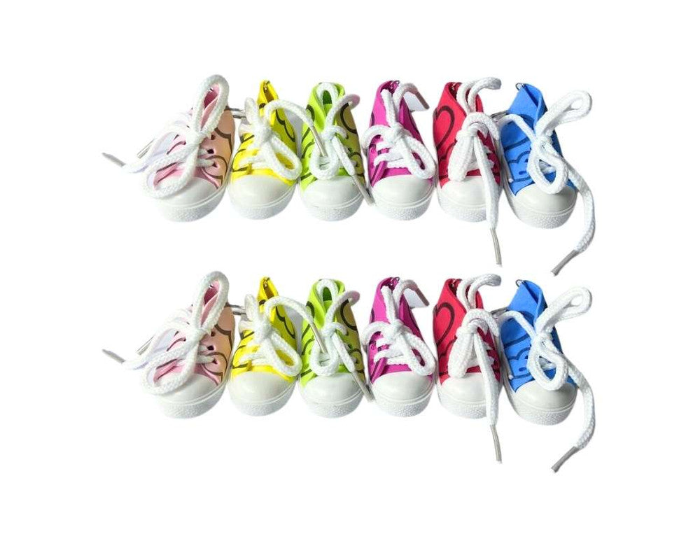 KEYCHAIN COLORED SNEAKER  HEART - Set of 12