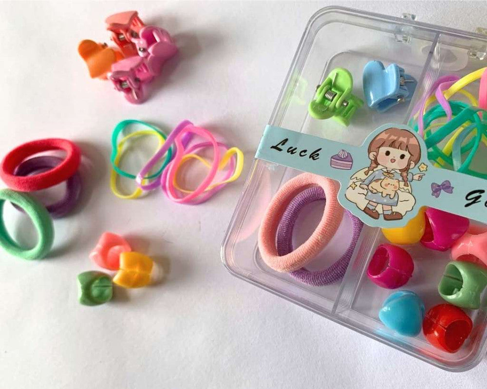 CHILDREN'S BOX  ACCESSORIES CLIPS AND ELASTICS – 12 BOXES