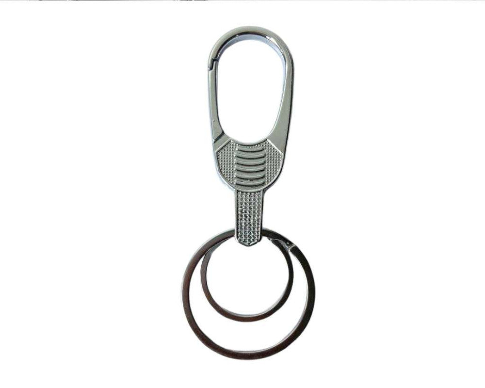 SILVER STAINLESS STEEL KEYCHAIN WITH DETAIL– 12