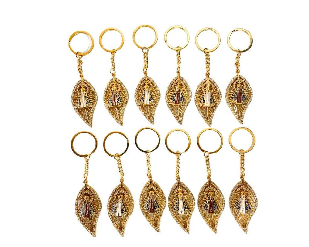 GOLDEN KEYCHAIN OUR LADY OF APPARITIONS- Set of 12
