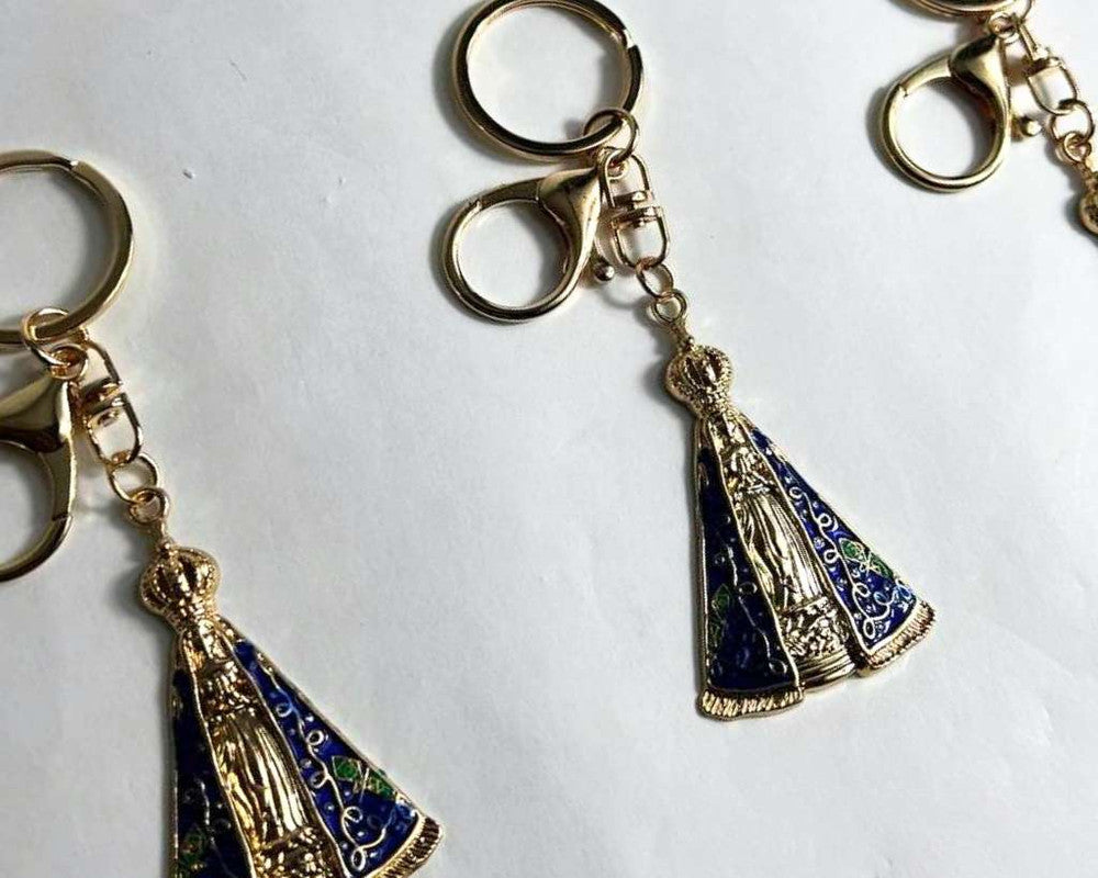 GOLD KEYCHAIN O.LADY APPARITIONS- Set of 12