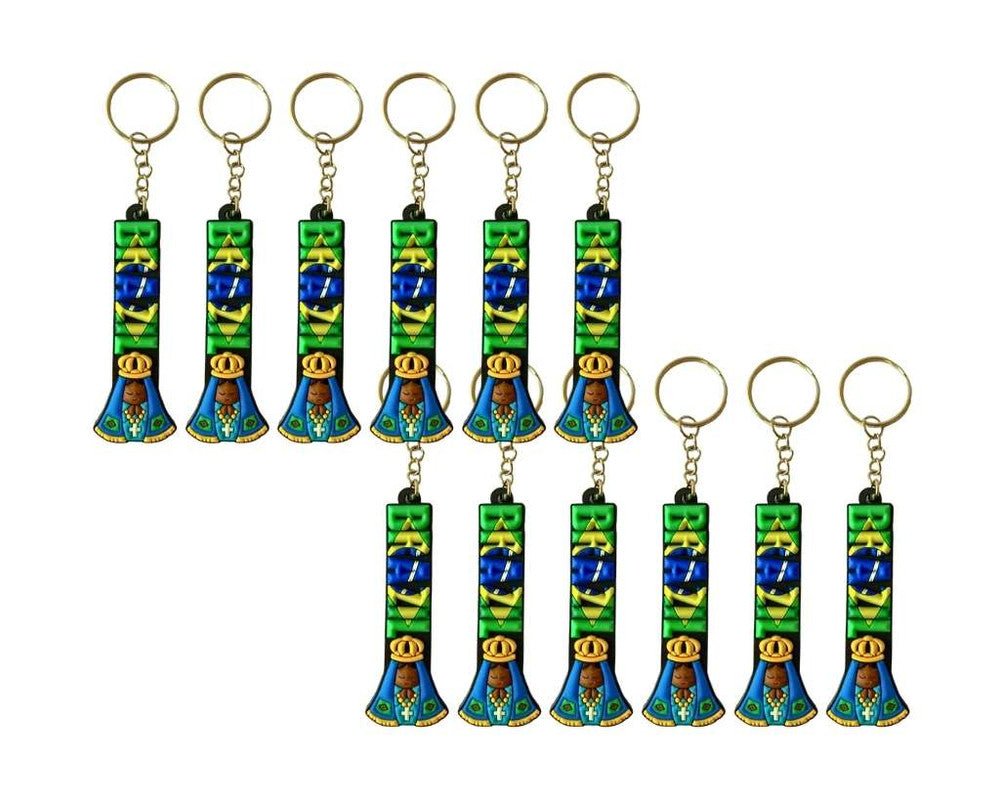 RUBBER KEYCHAIN OUR LADY APPARITION BRAZIL-Set of 12