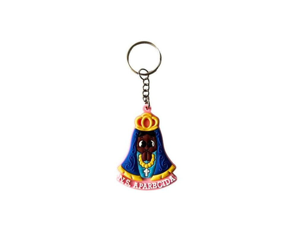 PINK RUBBER KEYCHAIN O. LADY APPARITIONS – Set of 12