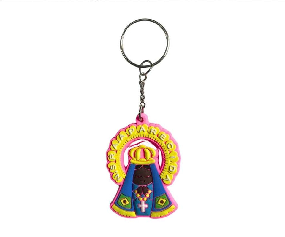 RUBBER PINK OUR LADY APPARITION KEYCHAIN-Set of 12