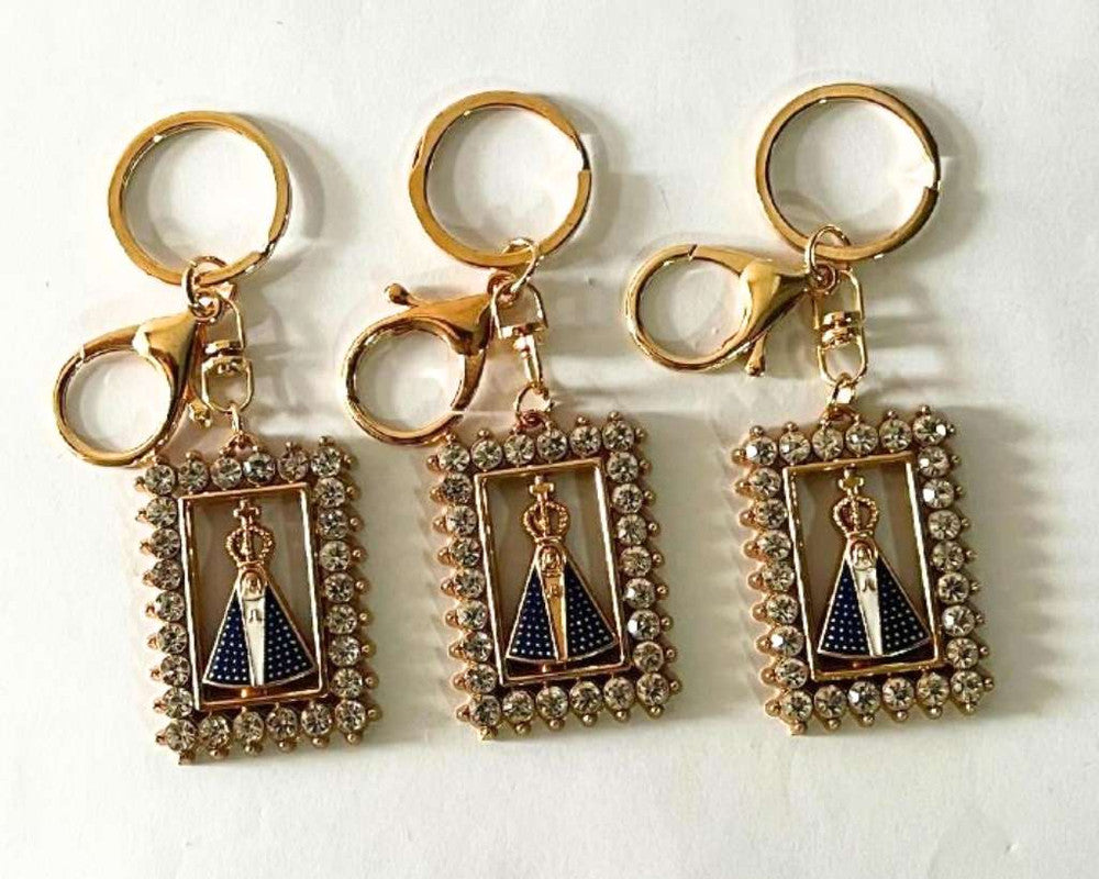 GOLDEN KEYCHAIN SQUARE O. LADY APPARITIONS –Set of  12