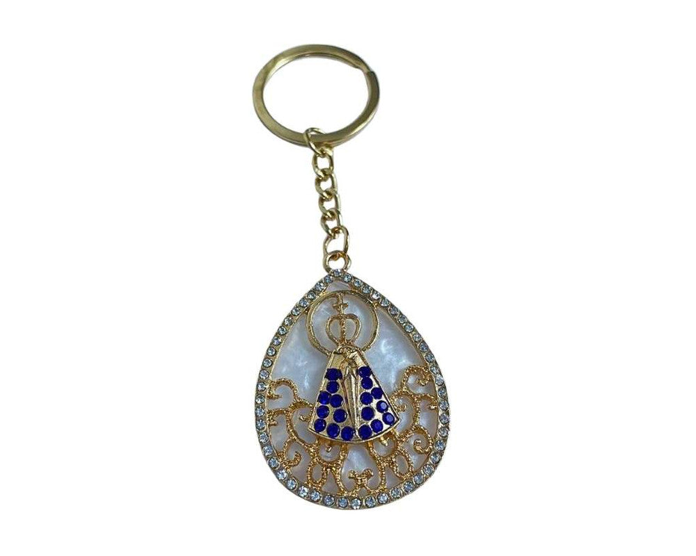 GOLDEN KEYCHAIN APPARITIONS WITH BLUE STONES COVER -Set of 12