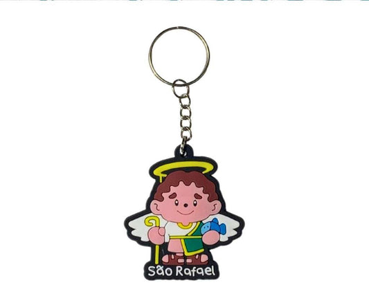 RUBBER SAINT RAFAEL KEYCHAIN – Set of 12